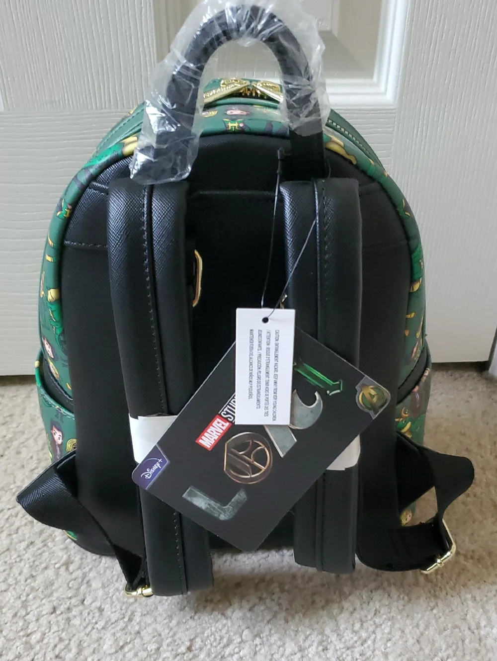 NWT Loungefly Green Loki Variant Mini Backpack